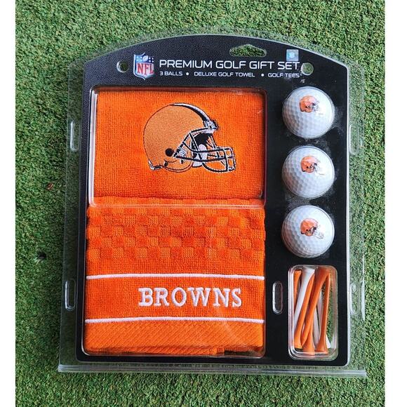 Cleveland Browns Golf Gift Set with Embroidered Towel, Golf Balls and Tee's New - Picture 7 of 7